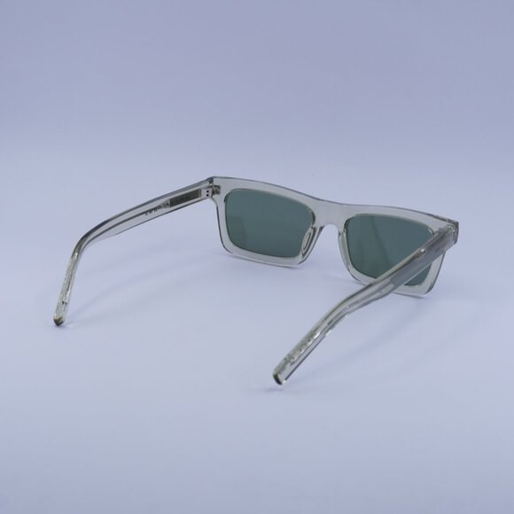 Saint Laurent SL461 BETTY 015 Sunglasses Green Rectangle Frame, Green Lenses - Picture 7 of 13